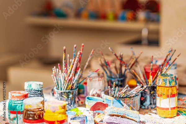 Obraz Photo from Hurghada in Egypt showing ceramic and paint