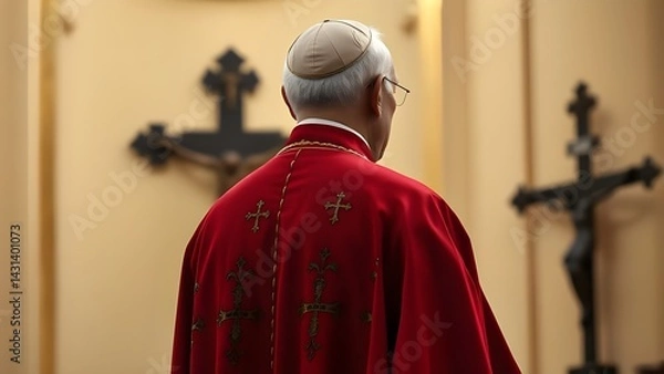 Obraz pape en prière