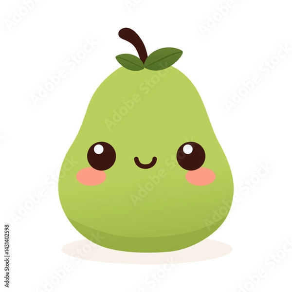 Fototapeta Cute Fruit Objects With Cartoon Style