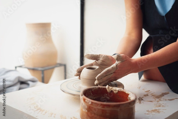 Obraz Photo from Hurghada in Egypt showing pottery ceramic class