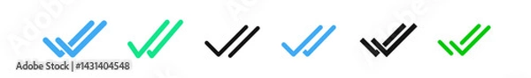 Obraz  double check icon tick symbol