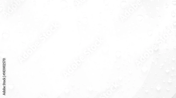 Fototapeta Water droplets clinging to a surface creating an abstract pattern view isolated on transparent background	