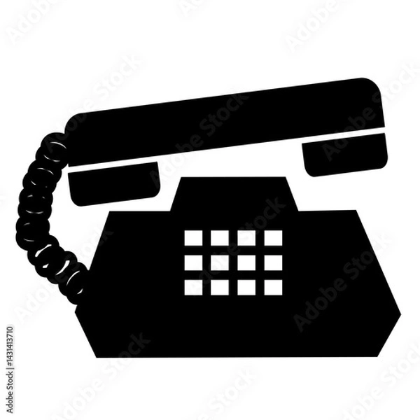 Obraz Black telephone off the hook