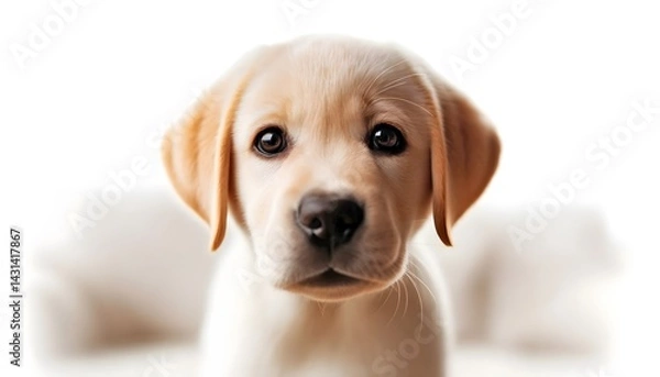 Fototapeta Labrador retriever portrait in soft studio lighting