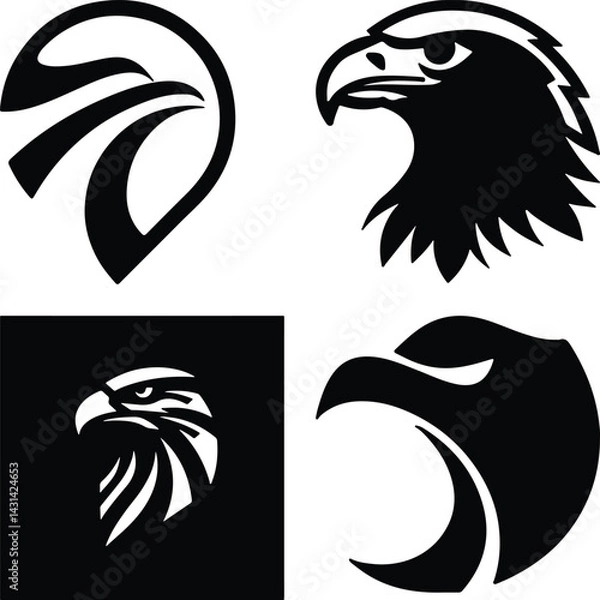 Obraz Eagle head simple icon. Vector ICON all icon Viktor..