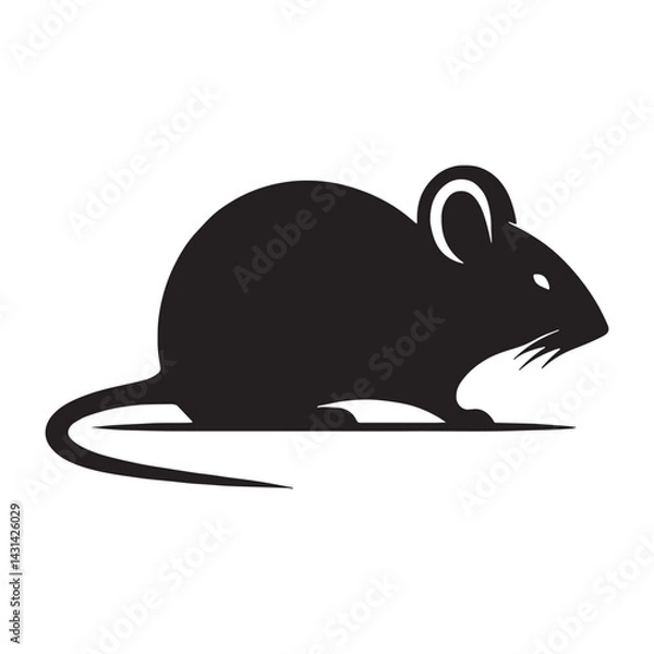 Fototapeta Clean and sharp mouse vector silhouette for professional branding – mouse silhouette – mouse vector – mouse illustration – silhouette of mouse – mouse icon

