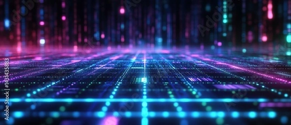 Fototapeta Futuristic digital network