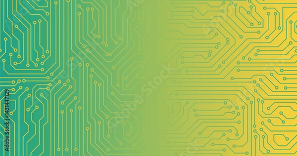 Fototapeta Abstract modern digital science technology futuristic circuit board. 