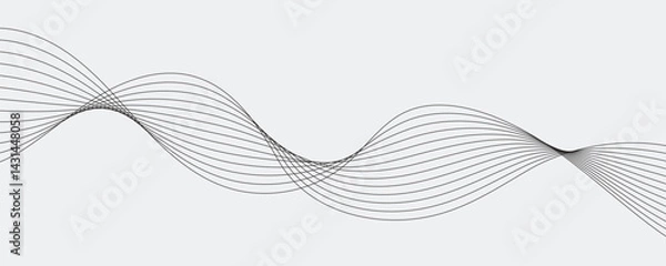 Obraz abstract wavy lines
