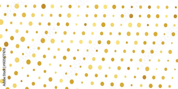 Obraz Abstract Golden doted glitter on transparent background. Luxury sparkling confetti. Falling Golden Sparkles and Dazzling Glitter Confetti Drifting Gently Over a Transparent White Background,

