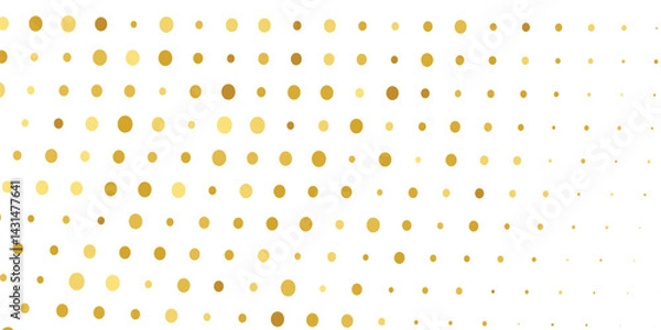 Obraz Abstract Golden doted glitter on transparent background. Luxury sparkling confetti. Falling Golden Sparkles and Dazzling Glitter Confetti Drifting Gently Over a Transparent White Background,
