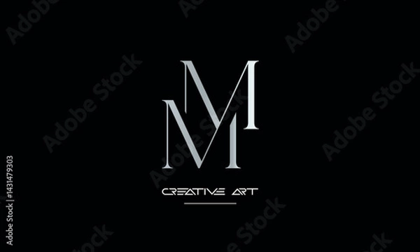 Obraz MM, M abstract letters logo monogram