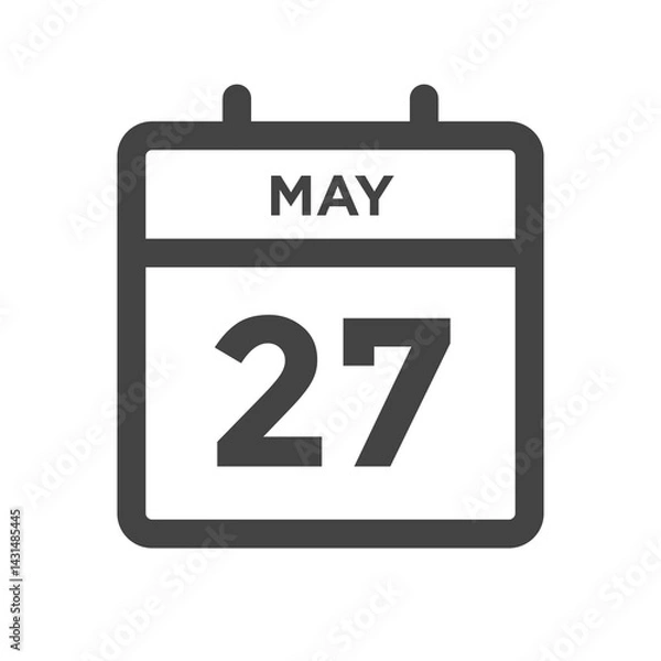Obraz May 27 Calendar Day or Calender Date Deadline or Appointment