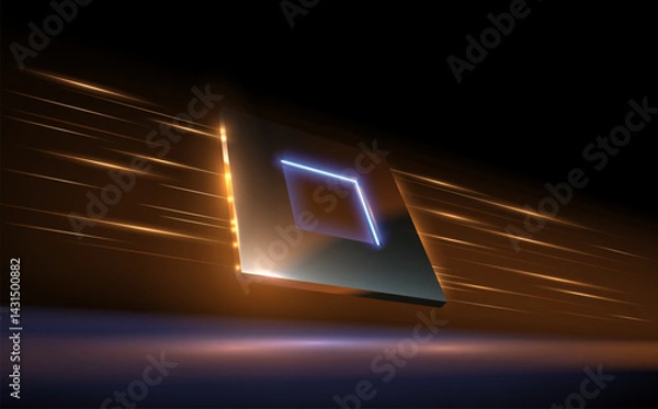 Fototapeta Technology element with light effects