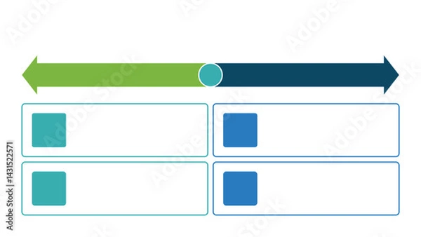 Obraz Current VS Future State infographic vector fully editable.