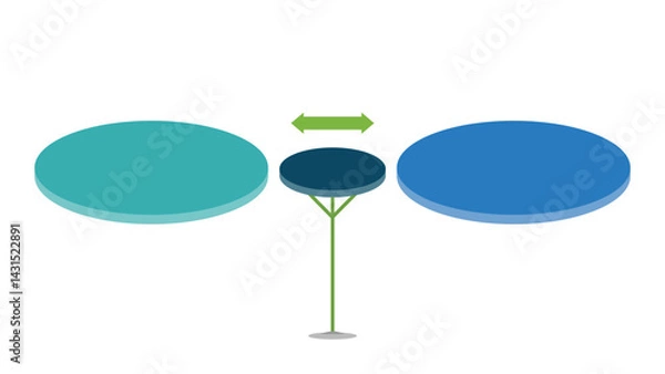 Fototapeta Current VS Future State infographic vector fully editable.