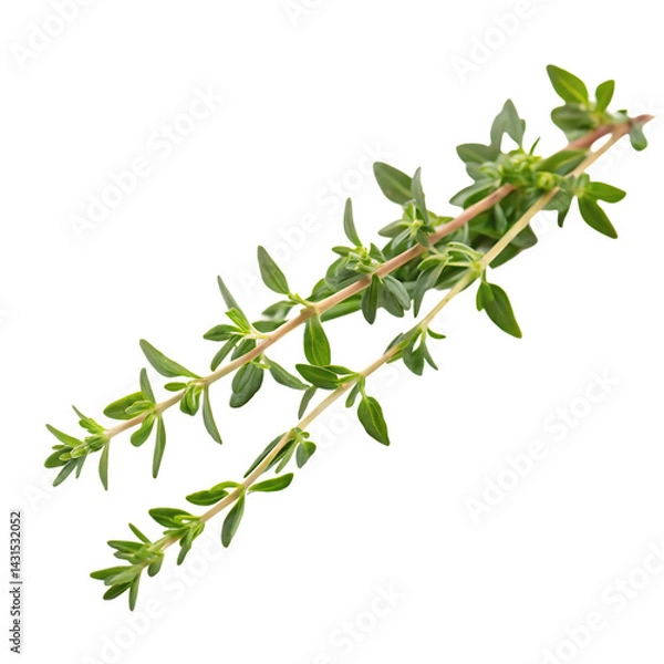 Fototapeta Thyme sprig isolated on a transparent background