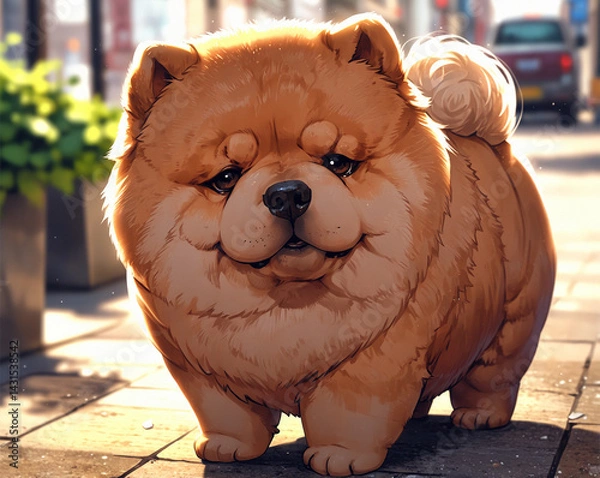Obraz Stylized Chow Chow Dog Breed