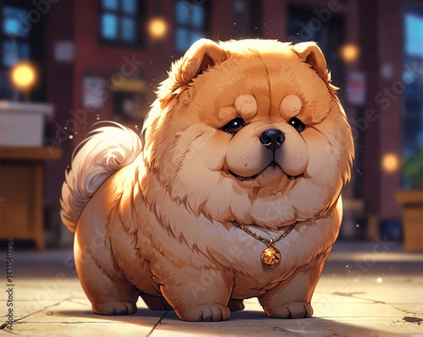 Obraz Stylized Chow Chow Dog Breed