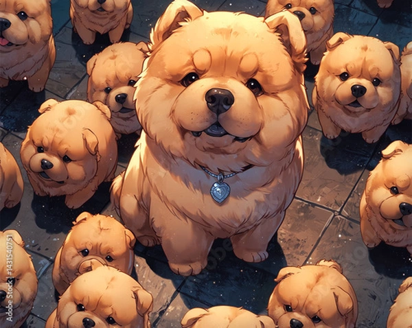 Obraz Stylized Chow Chow Dog Breed