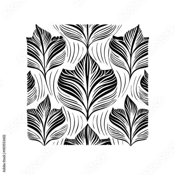 Fototapeta Vector gold leaves on white background isolated. Wavy drawn line branches, nature, plants luxury design elements.Modern floral art deco seamless pattern. Vector damask illustration with leaves. 