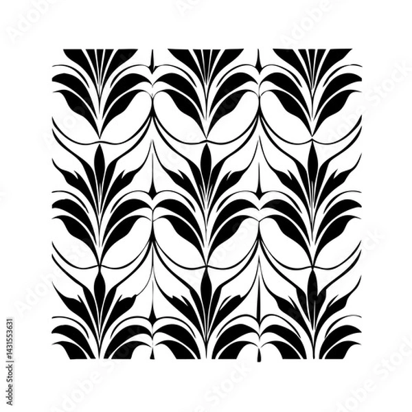 Fototapeta Vector gold leaves on white background isolated. Wavy drawn line branches, nature, plants luxury design elements.Modern floral art deco seamless pattern. Vector damask illustration with leaves. 