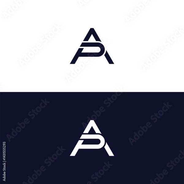 Obraz AP or PA letter logo. Unique attractive creative modern initial AP PA A P initial based letter icon logo