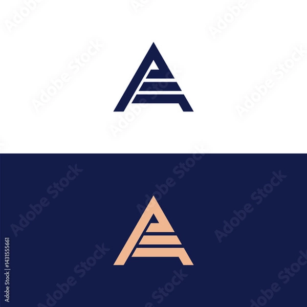 Obraz AE Letter Logo Design. Creative Modern A E Letters icon vector Illustration.
