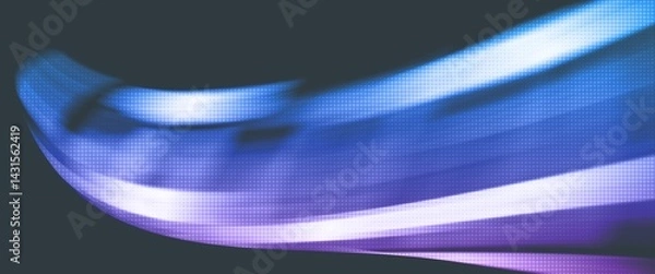 Obraz purple and blue abstract flowing wave with halftone texture