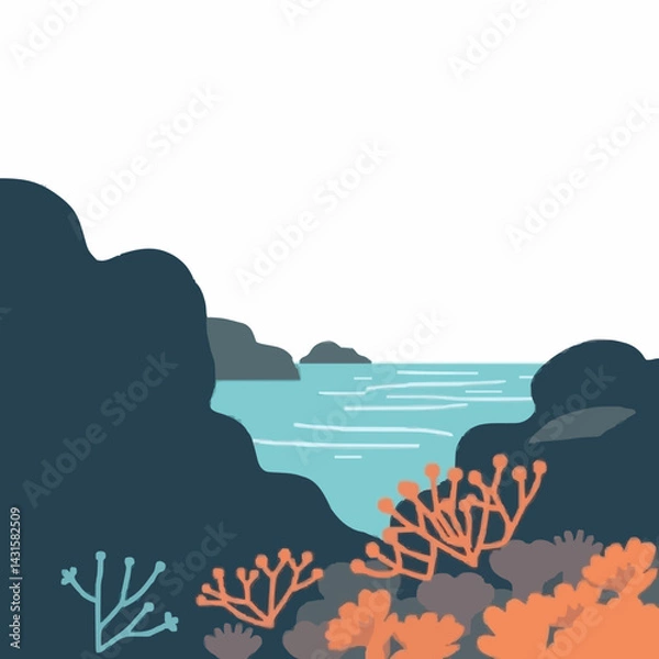 Obraz Pristine Coral Reef with Coral Reefs