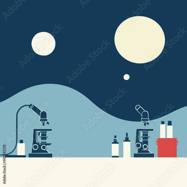 Obraz Advanced Space Research in Microscopes