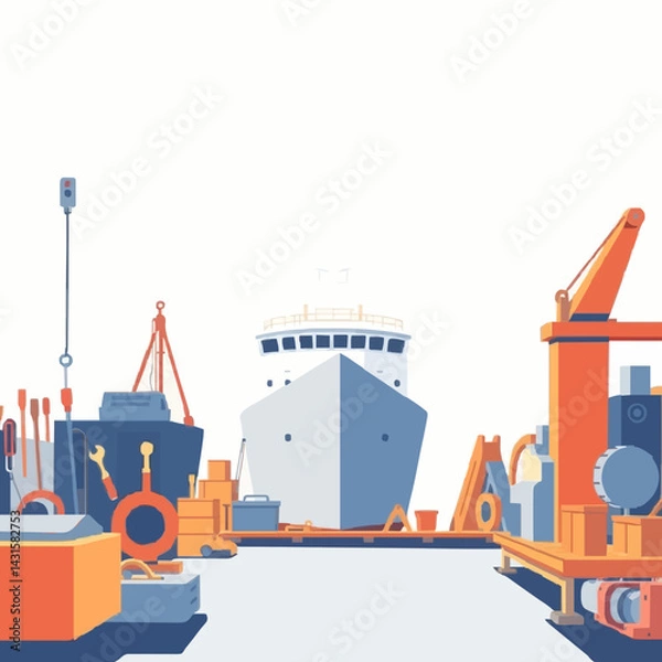 Obraz Modern Shipyard in Tools