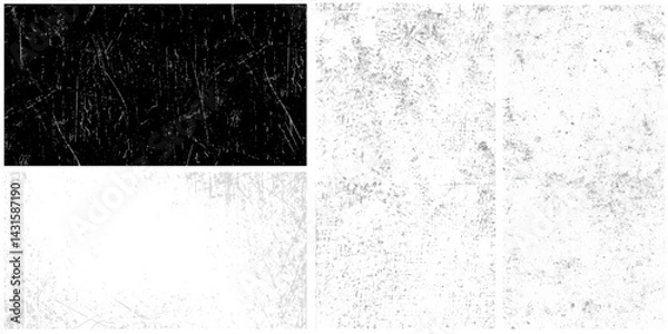 Obraz 
Overlay texture set.Different types of texture stamps (damaged, paint, old, concrete and other). Vector collection urban grunge overlay. Paint texture isolated on white background

