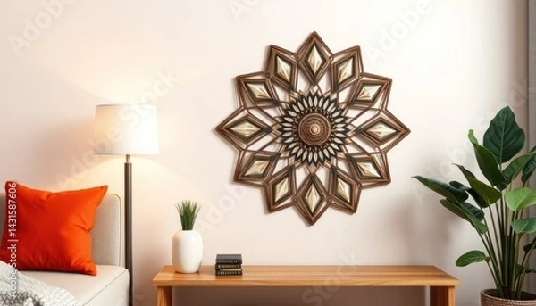 Obraz Decorative wall art, circular design, modern home decor