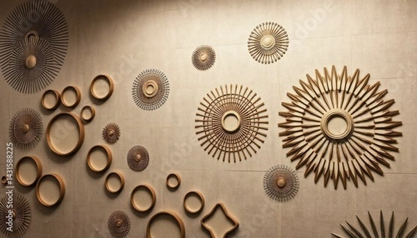 Obraz Decorative wall art. Circular and radial patterns
