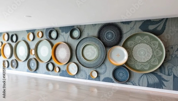 Obraz Decorative Wall Display of Circular Plates