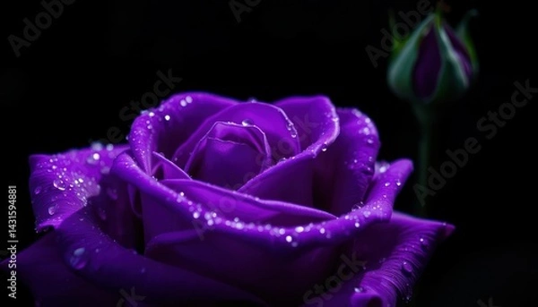 Obraz Deep Purple Rose Close-up (1)