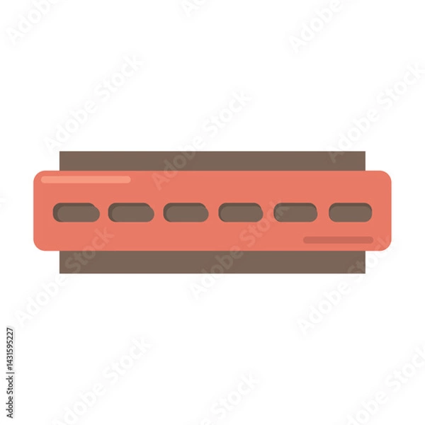 Fototapeta Simple harmonica flat icon. Vector