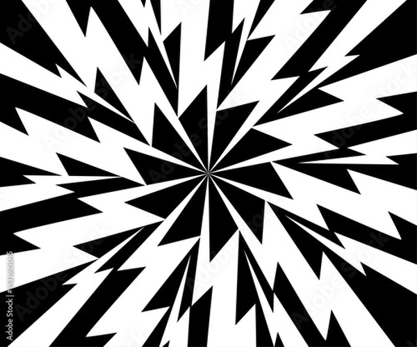 Obraz Black comic background with white lightning burst effect