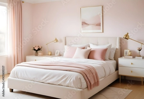 Fototapeta Photo interior modern design room 3d illustration
