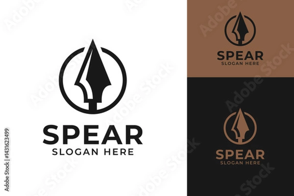 Fototapeta Spear logo design template vector illustration