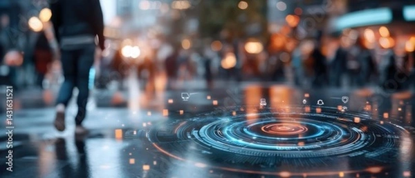 Fototapeta Advanced AI-powered system designed to monitor and analyze hygiene practices, ensuring proper sanitization and cleanliness protocols are followed in healthcare or industrial facilities.
