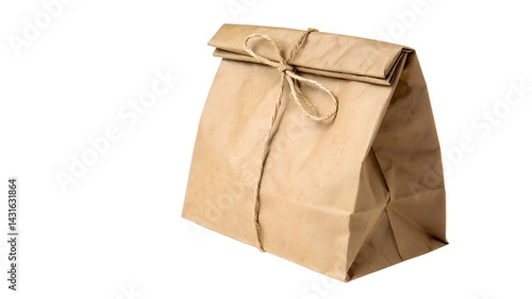 Fototapeta paper bag isolated on white