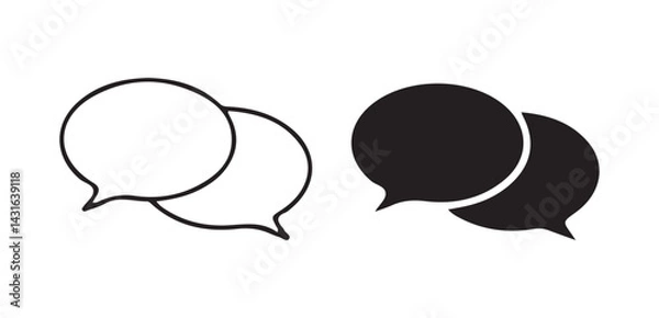 Fototapeta Chat, message, sms, chat, chatting, talk line icon vector illustration eps 10