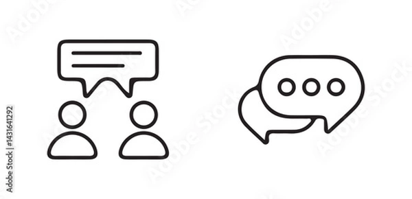 Obraz Message icon sign vector. Chat icon set, bubble speech icon for web, ui, and mobile apps. Vector Illustration