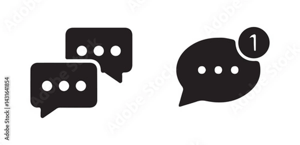 Fototapeta Message icon sign vector. Chat icon set, bubble speech icon for web, ui, and mobile apps. Vector Illustration