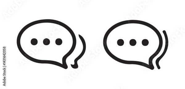 Fototapeta Message icon sign vector. Chat icon set, bubble speech icon for web, ui, and mobile apps. Vector Illustration