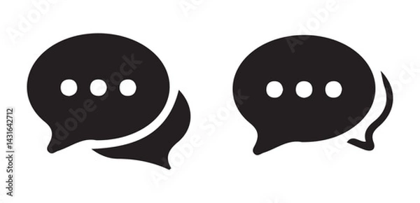 Obraz Message icon sign vector. Chat icon set, bubble speech icon for web, ui, and mobile apps. Vector Illustration