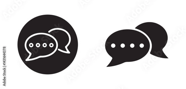 Obraz Message icon sign vector. Chat icon set, bubble speech icon for web, ui, and mobile apps. Vector Illustration