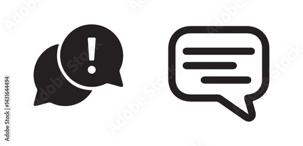 Obraz Message icon sign vector. Chat icon set, bubble speech icon for web, ui, and mobile apps. Vector Illustration